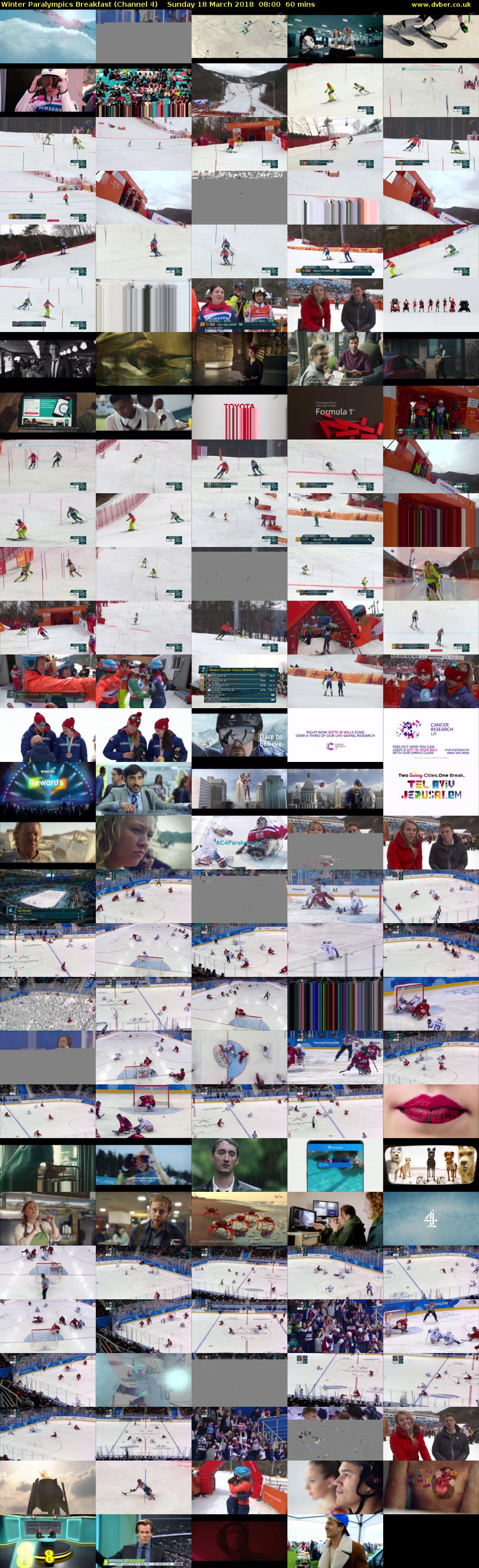 Winter Paralympics Breakfast (Channel 4) Sunday 18 March 2018 08:00 - 09:00