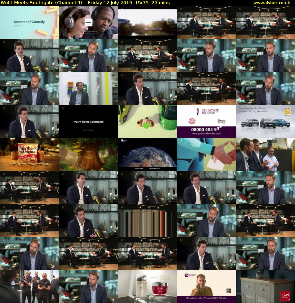 Wolff Meets Southgate (Channel 4) Friday 12 July 2019 15:35 - 16:00
