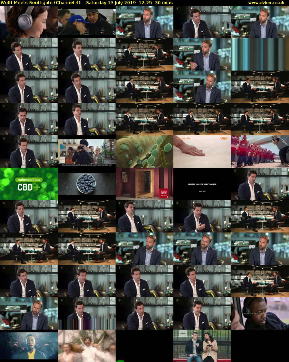 Wolff Meets Southgate (Channel 4) Saturday 13 July 2019 12:25 - 12:55