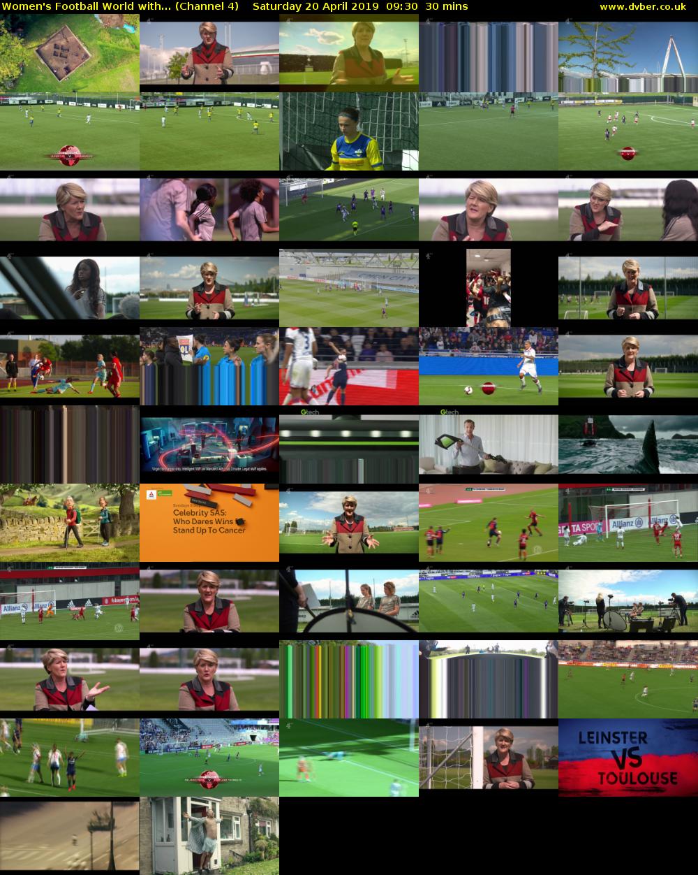 Women's Football World with... (Channel 4) Saturday 20 April 2019 09:30 - 10:00