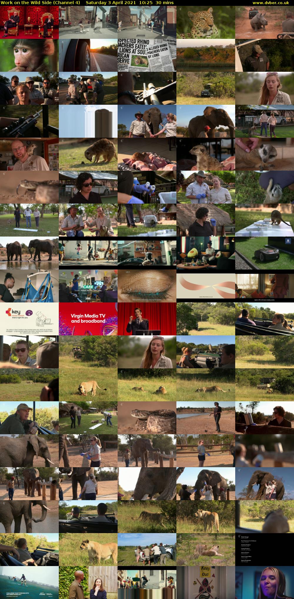 Work on the Wild Side (Channel 4) Saturday 3 April 2021 10:25 - 10:55