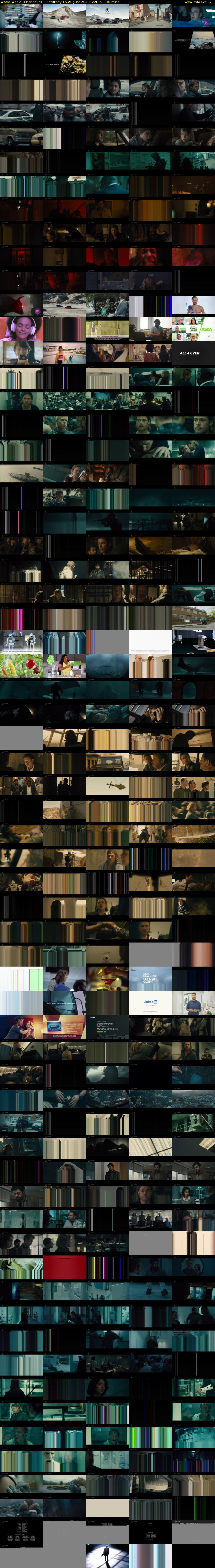 World War Z (Channel 4) Saturday 15 August 2020 22:45 - 00:55