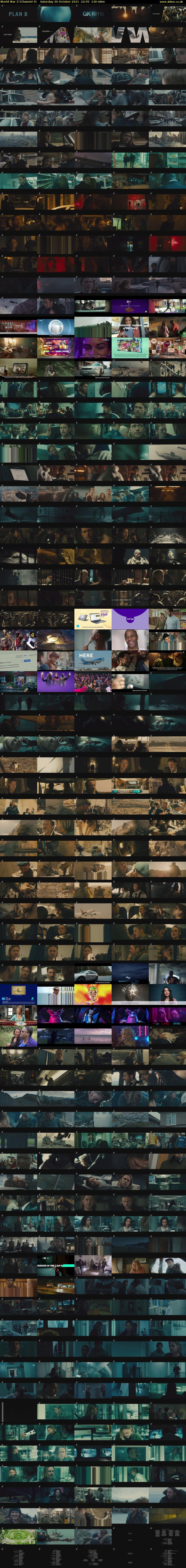 World War Z (Channel 4) Saturday 30 October 2021 22:55 - 01:05