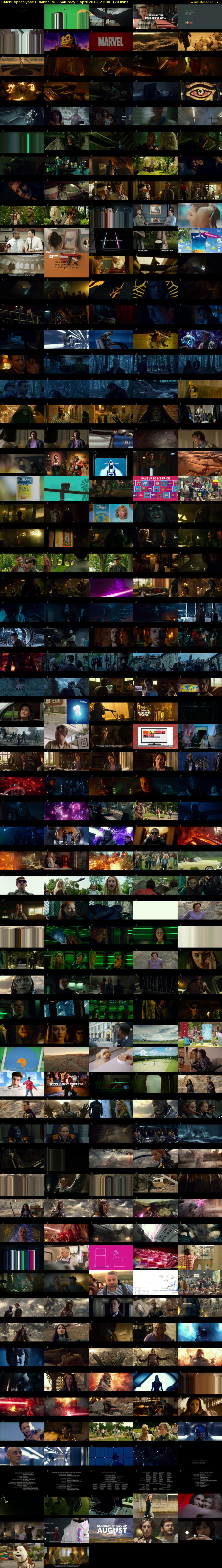 X-Men: Apocalypse (Channel 4) Saturday 6 April 2019 21:00 - 23:50