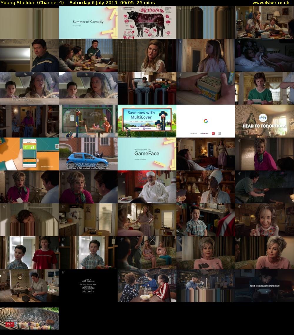 Young Sheldon (Channel 4) Saturday 6 July 2019 09:05 - 09:30