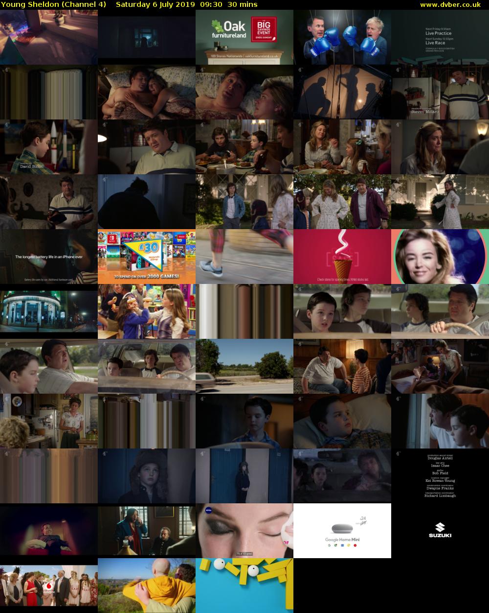 Young Sheldon (Channel 4) Saturday 6 July 2019 09:30 - 10:00