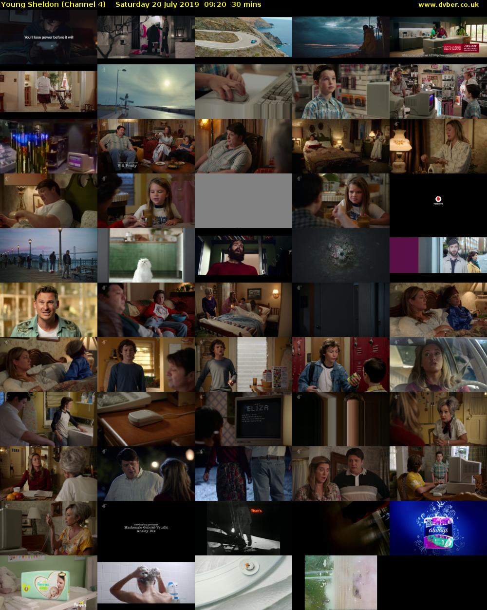 Young Sheldon (Channel 4) Saturday 20 July 2019 09:20 - 09:50