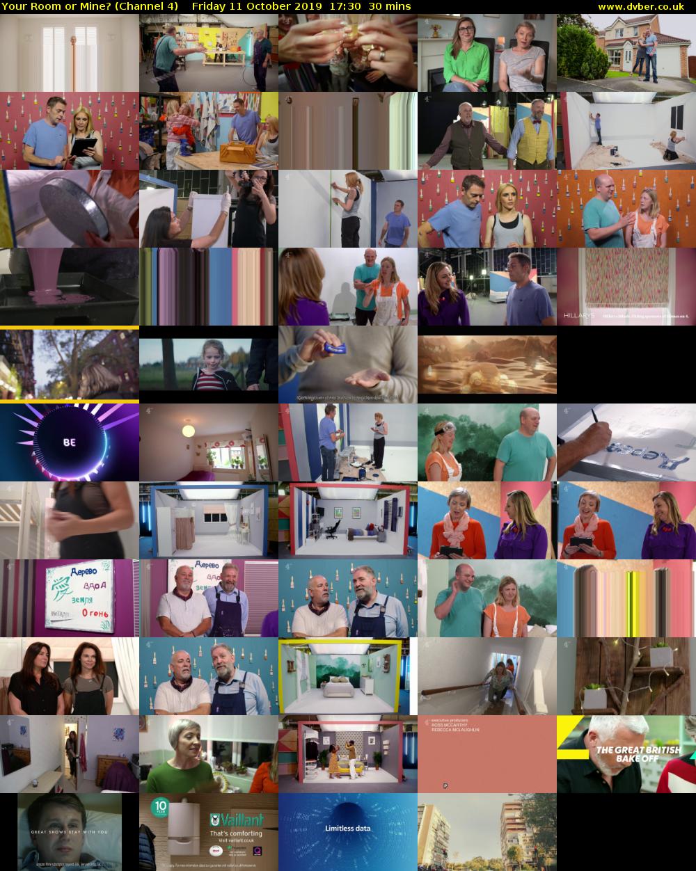 Your Room or Mine? (Channel 4) Friday 11 October 2019 17:30 - 18:00