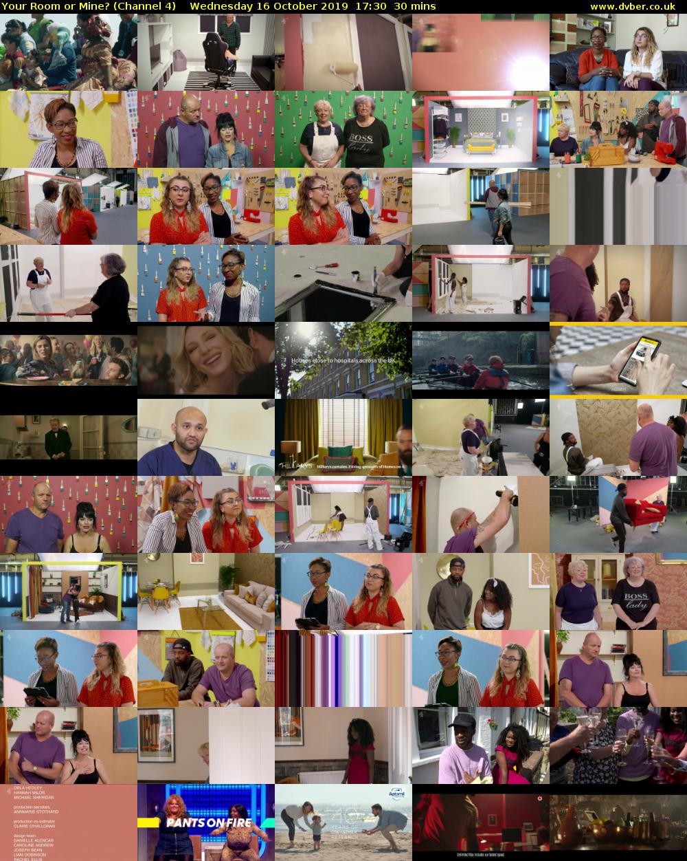 Your Room or Mine? (Channel 4) Wednesday 16 October 2019 17:30 - 18:00