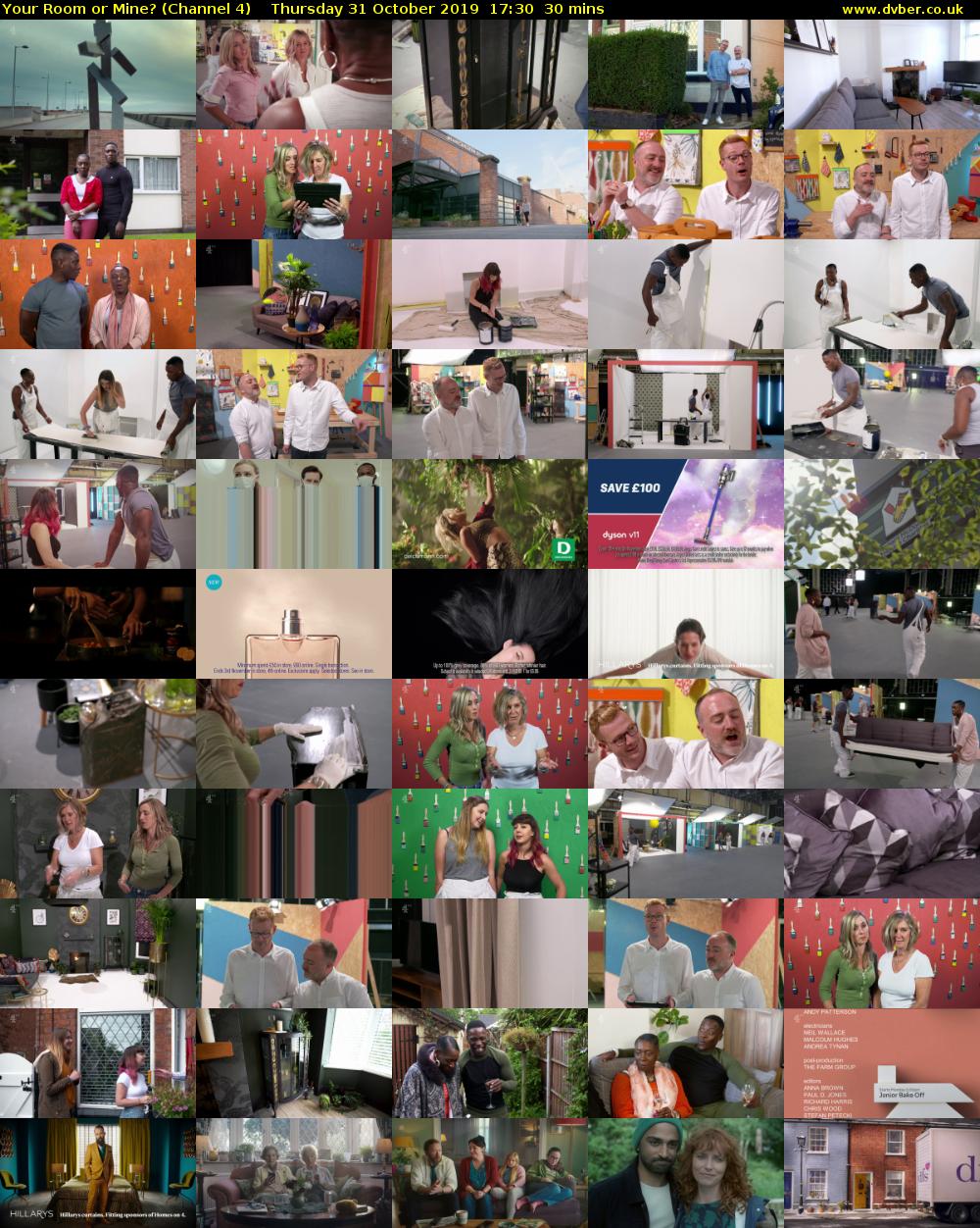 Your Room or Mine? (Channel 4) Thursday 31 October 2019 17:30 - 18:00
