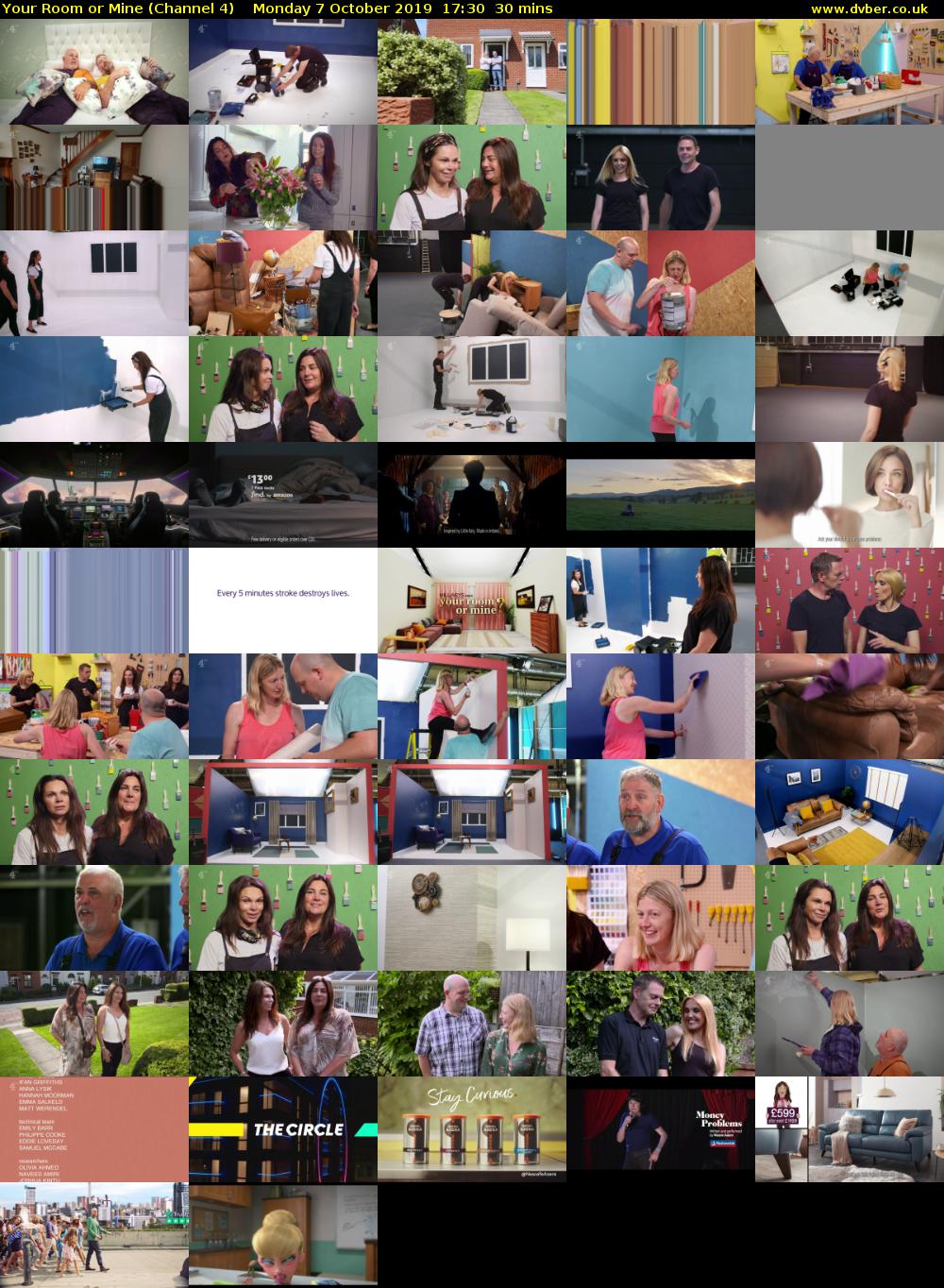 Your Room or Mine (Channel 4) Monday 7 October 2019 17:30 - 18:00