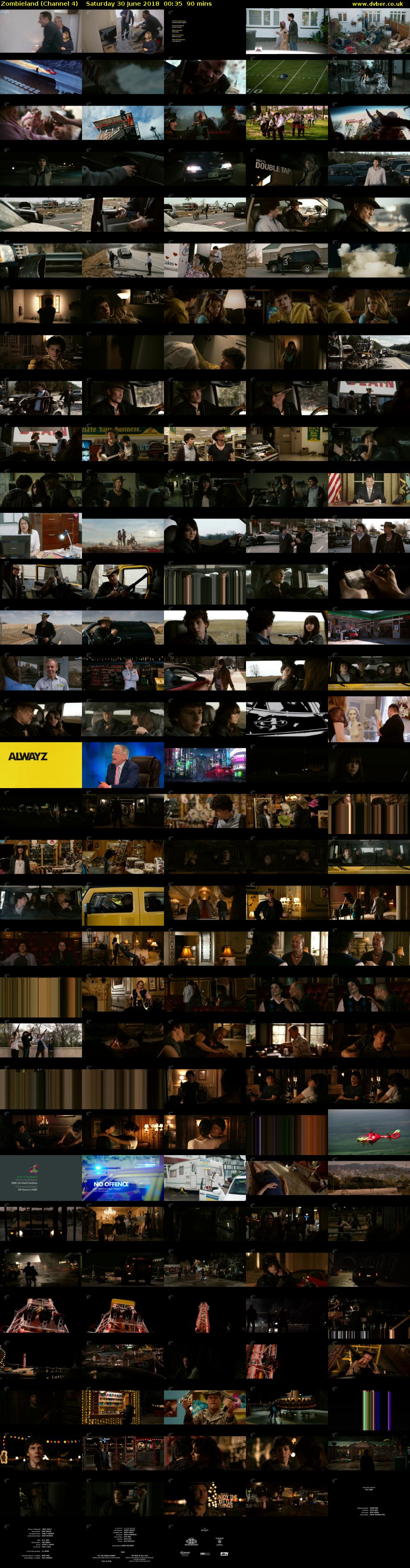 Zombieland (Channel 4) Saturday 30 June 2018 00:35 - 02:05