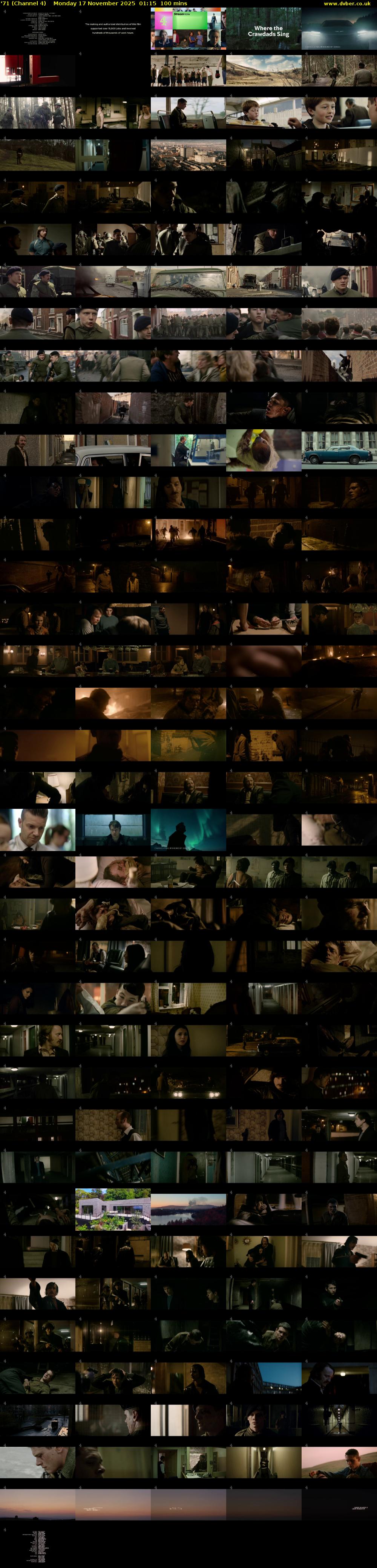 '71 (Channel 4) Monday 17 November 2025 01:15 - 02:55