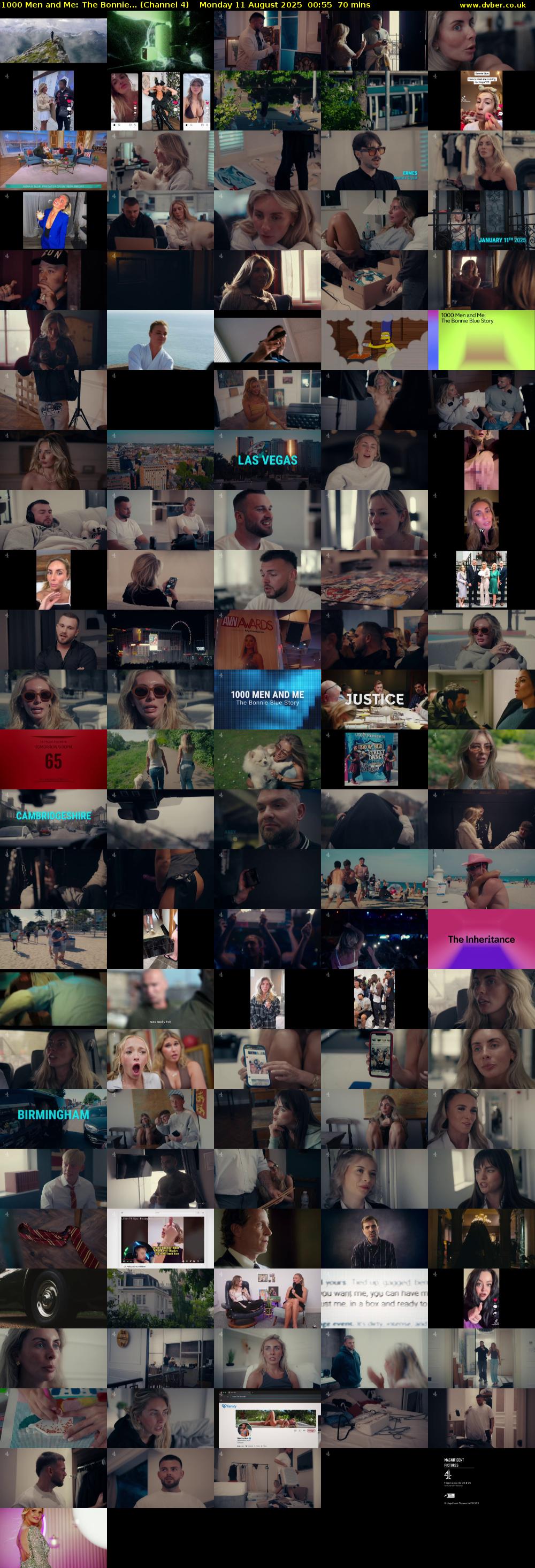 1000 Men and Me: The Bonnie... (Channel 4) Monday 11 August 2025 00:55 - 02:05