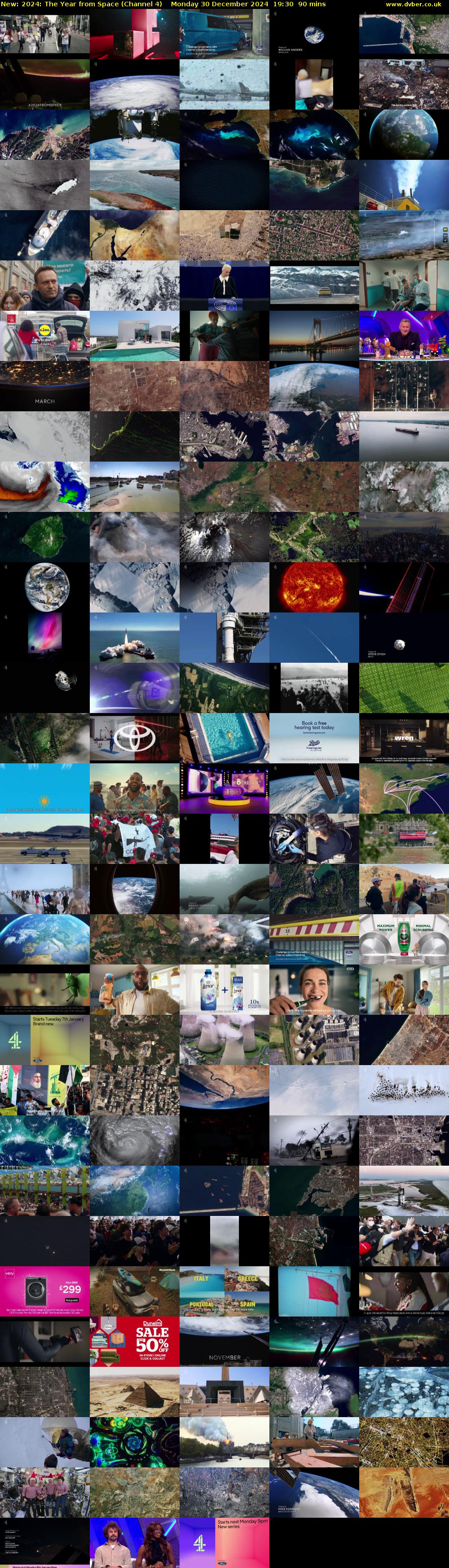 2024: The Year from Space (Channel 4) Monday 30 December 2024 19:30 - 21:00