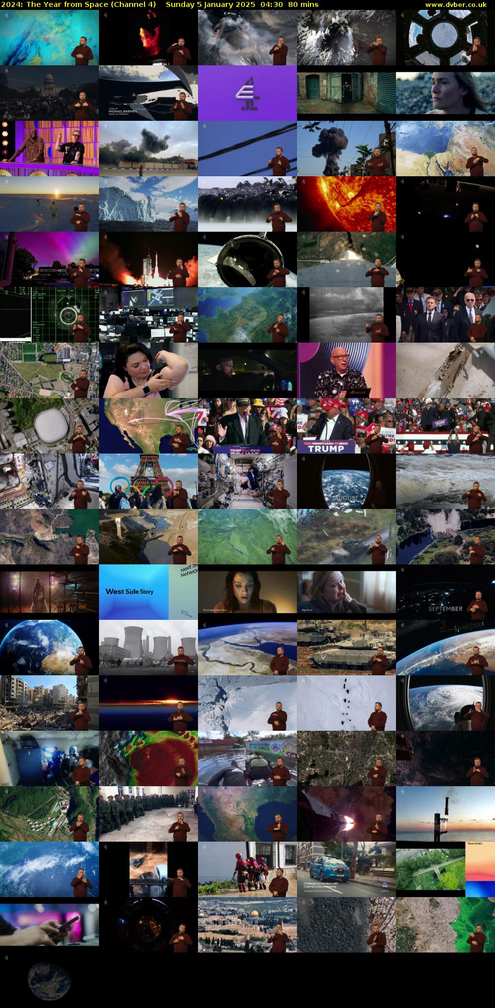 2024: The Year from Space (Channel 4) Sunday 5 January 2025 04:30 - 05:50