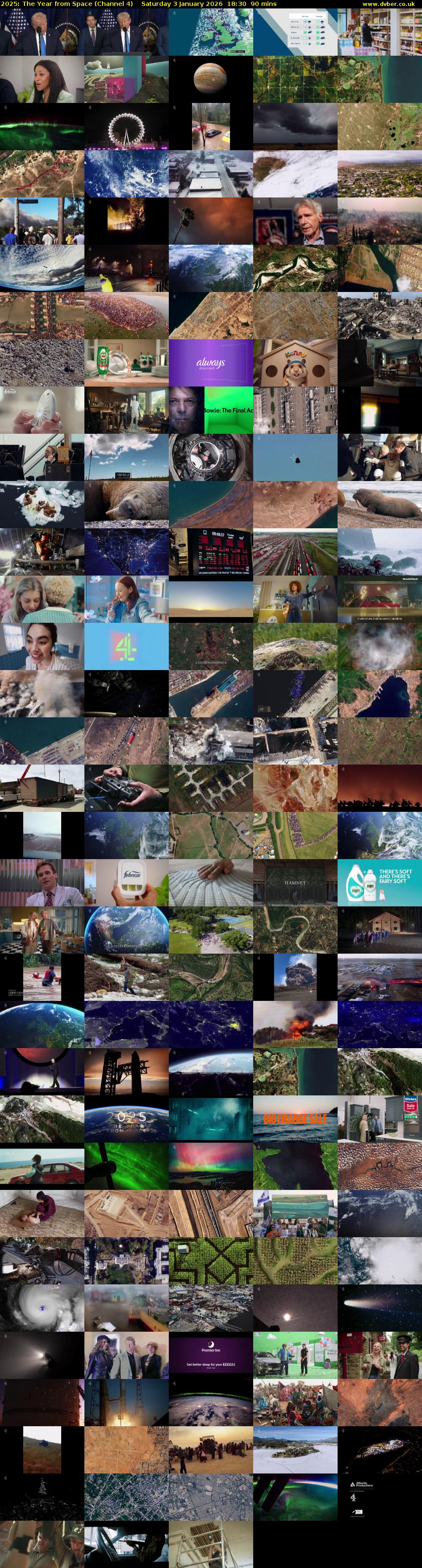 2025: The Year from Space (Channel 4) Saturday 3 January 2026 18:30 - 20:00