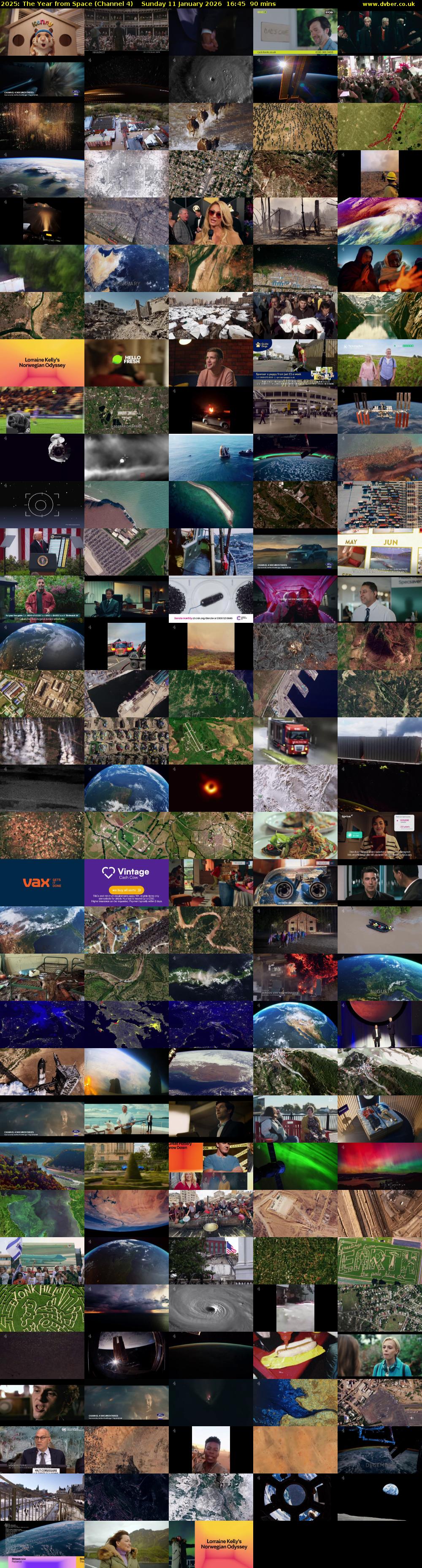 2025: The Year from Space (Channel 4) Sunday 11 January 2026 16:45 - 18:15