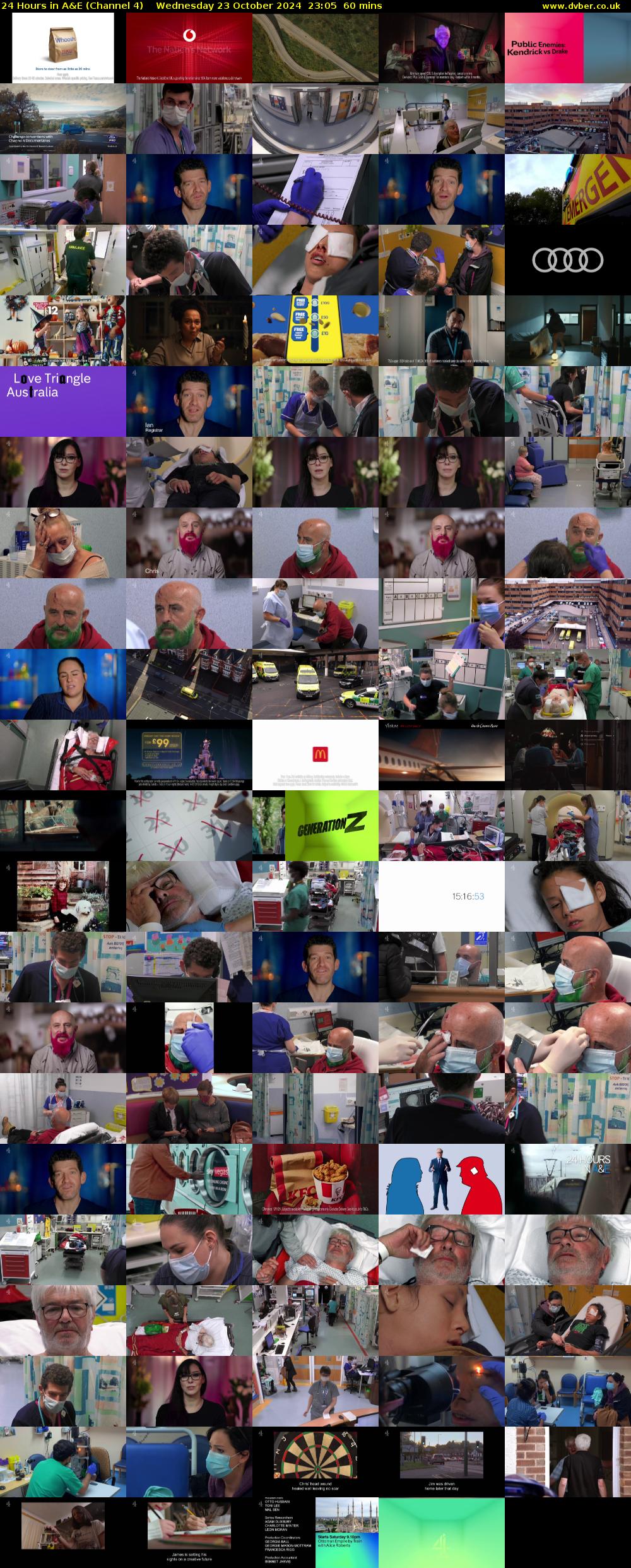 24 Hours in A&E (Channel 4) Wednesday 23 October 2024 23:05 - 00:05