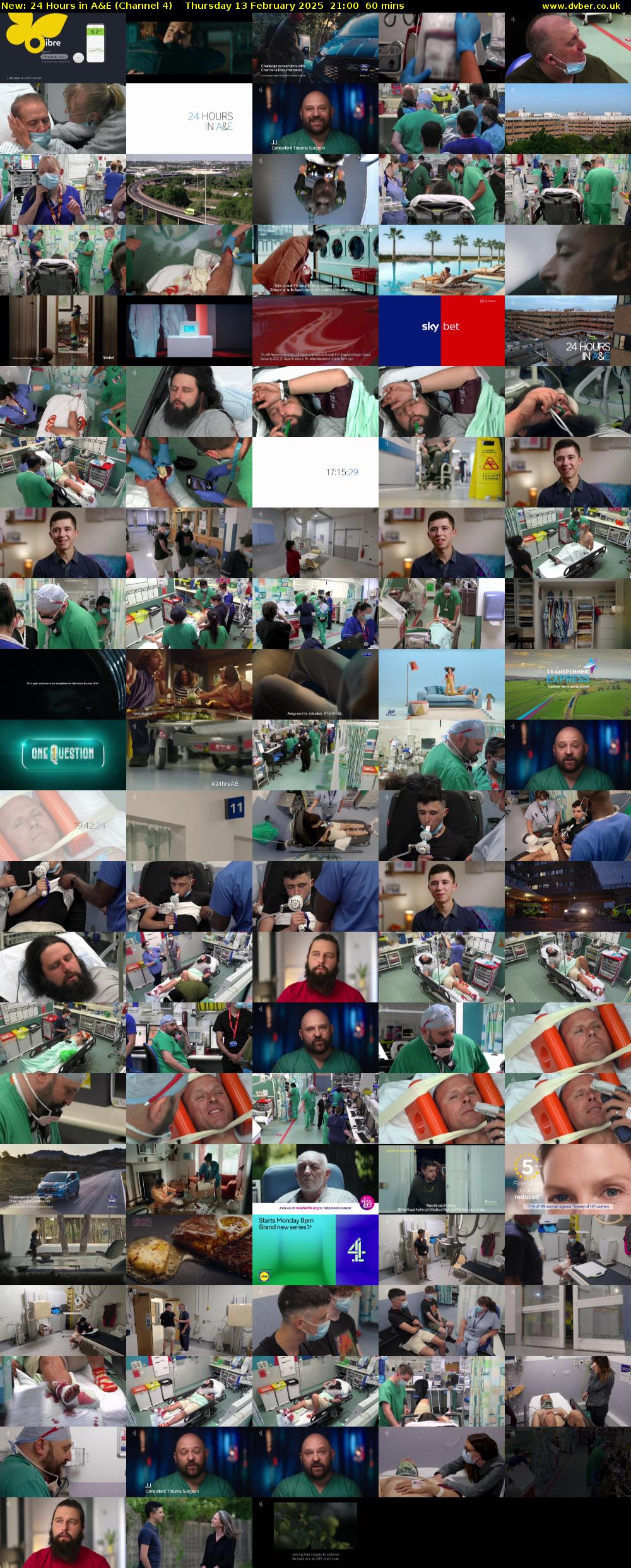 24 Hours in A&E (Channel 4) Thursday 13 February 2025 21:00 - 22:00