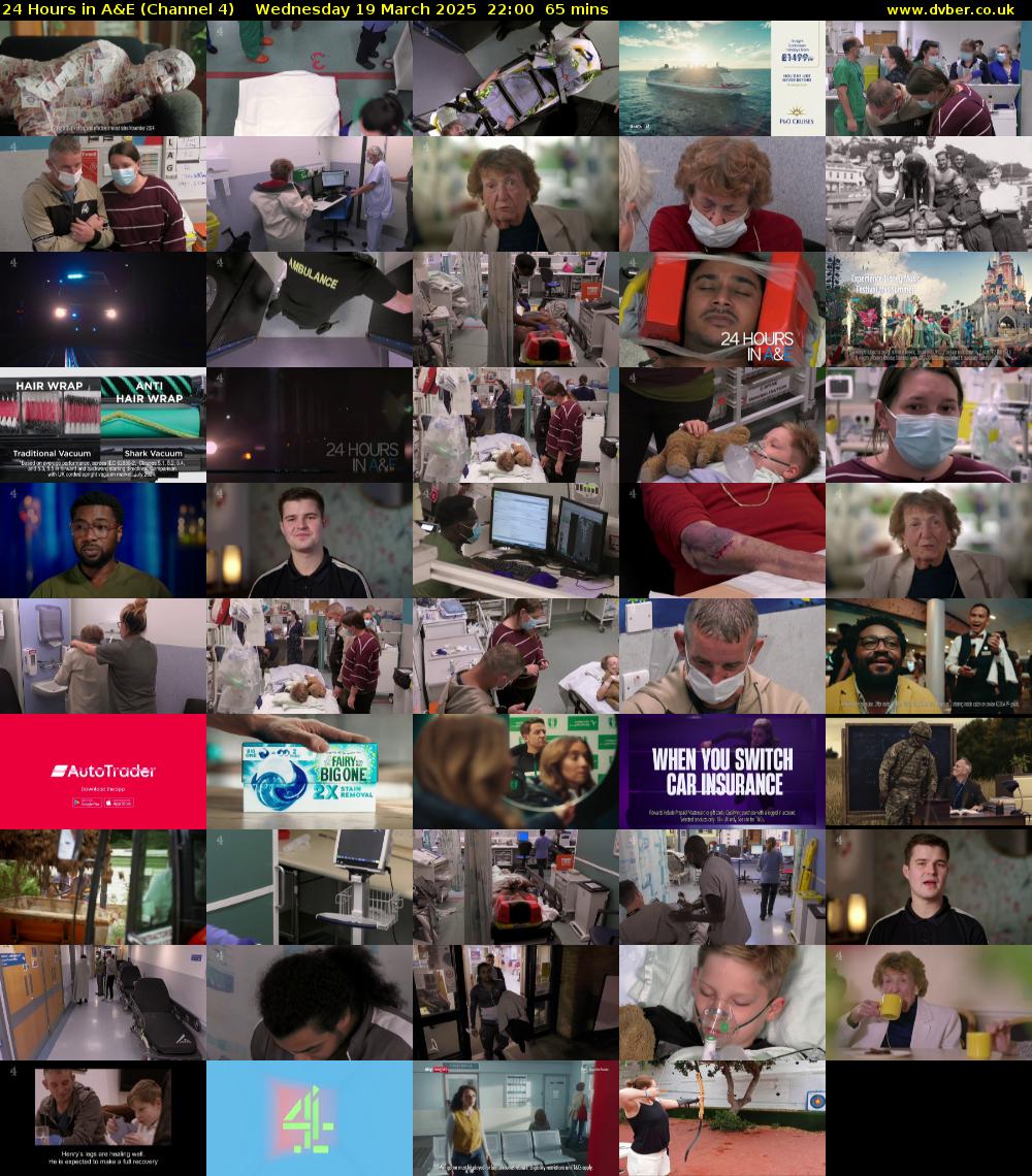 24 Hours in A&E (Channel 4) Wednesday 19 March 2025 22:00 - 23:05