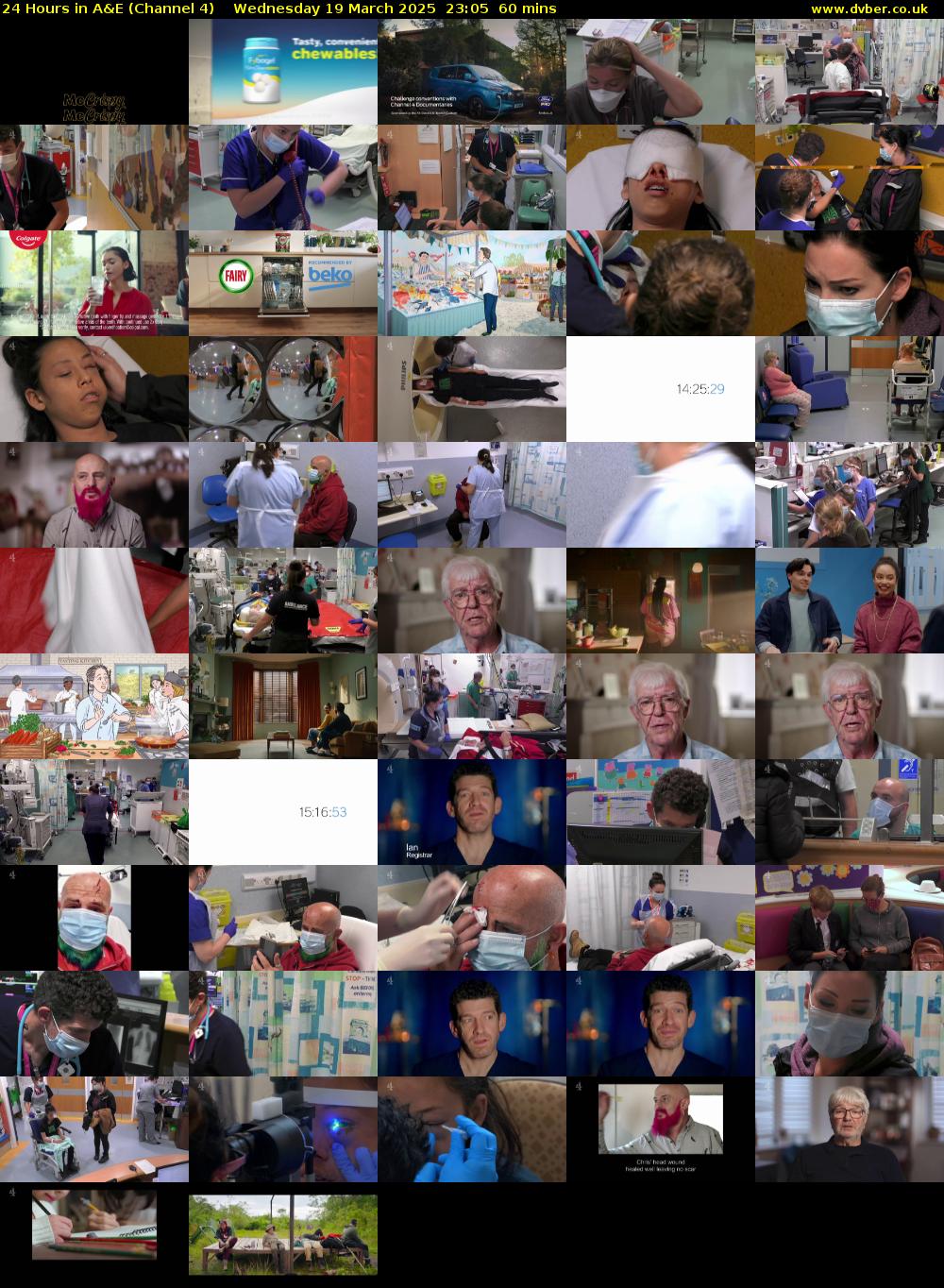 24 Hours in A&E (Channel 4) Wednesday 19 March 2025 23:05 - 00:05