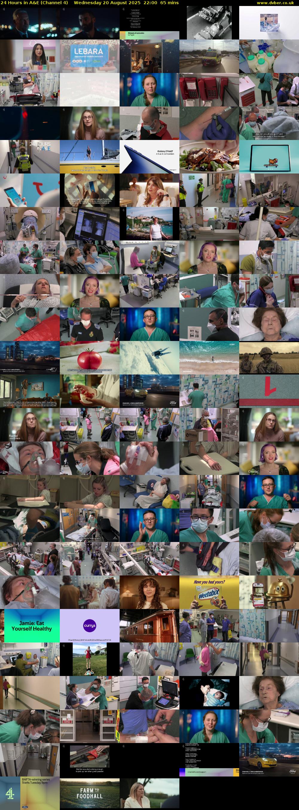 24 Hours in A&E (Channel 4) Wednesday 20 August 2025 22:00 - 23:05