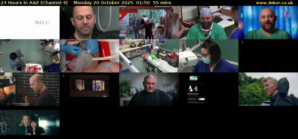24 Hours in A&E (Channel 4) Monday 20 October 2025 01:50 - 02:45