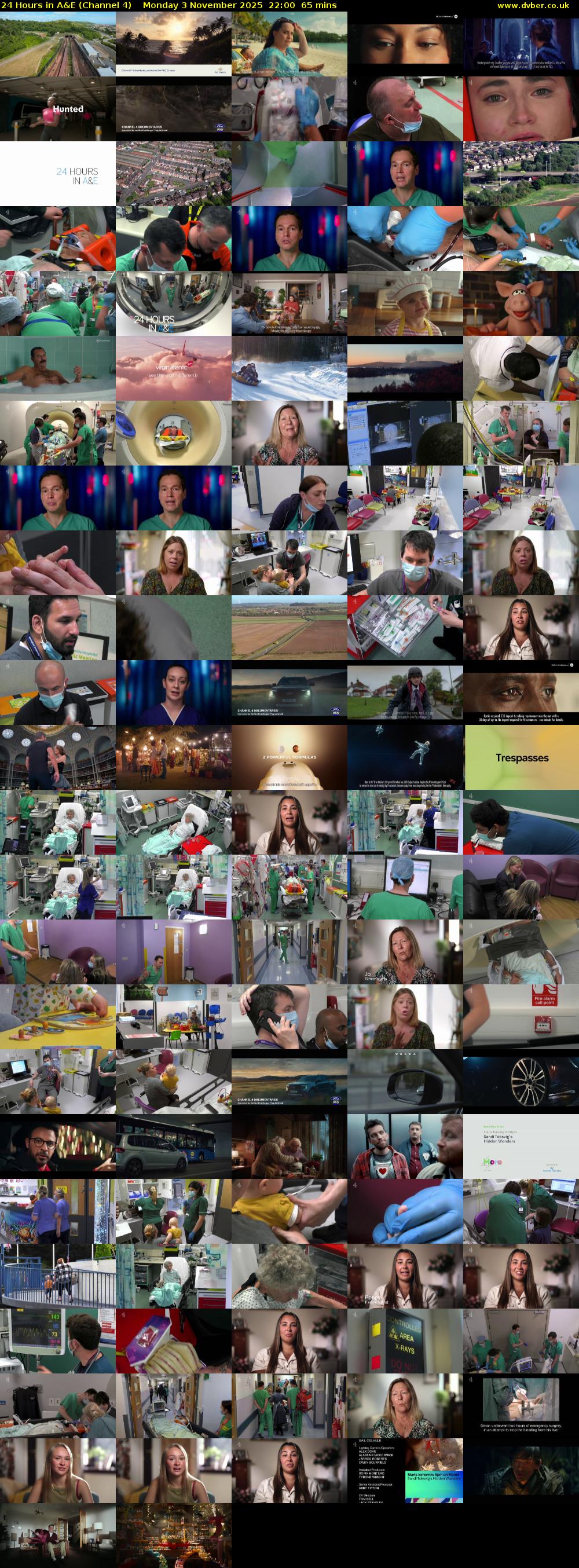 24 Hours in A&E (Channel 4) Monday 3 November 2025 22:00 - 23:05