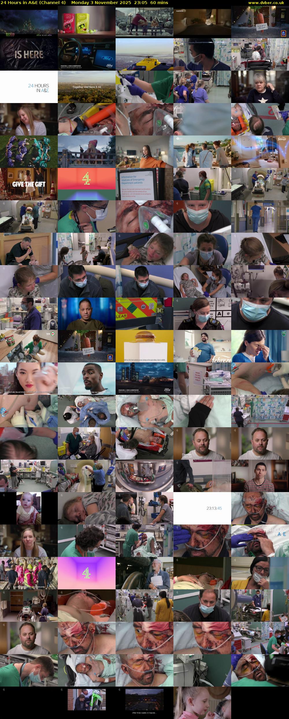 24 Hours in A&E (Channel 4) Monday 3 November 2025 23:05 - 00:05