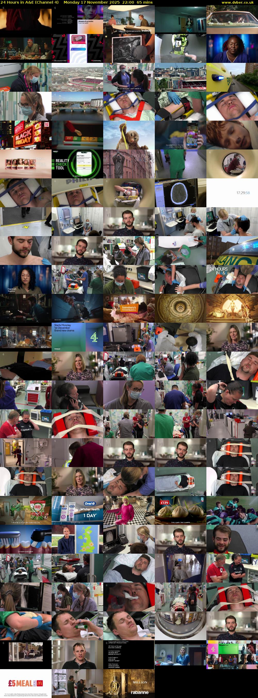 24 Hours in A&E (Channel 4) Monday 17 November 2025 22:00 - 23:05