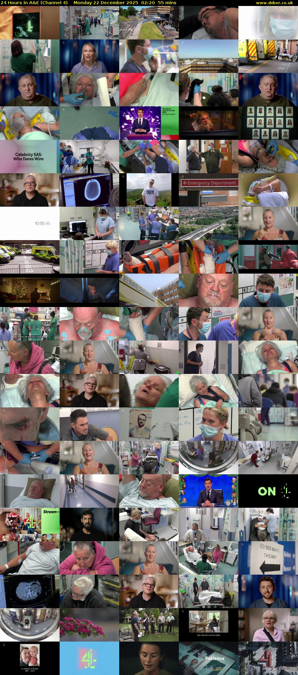 24 Hours in A&E (Channel 4) Monday 22 December 2025 02:20 - 03:15