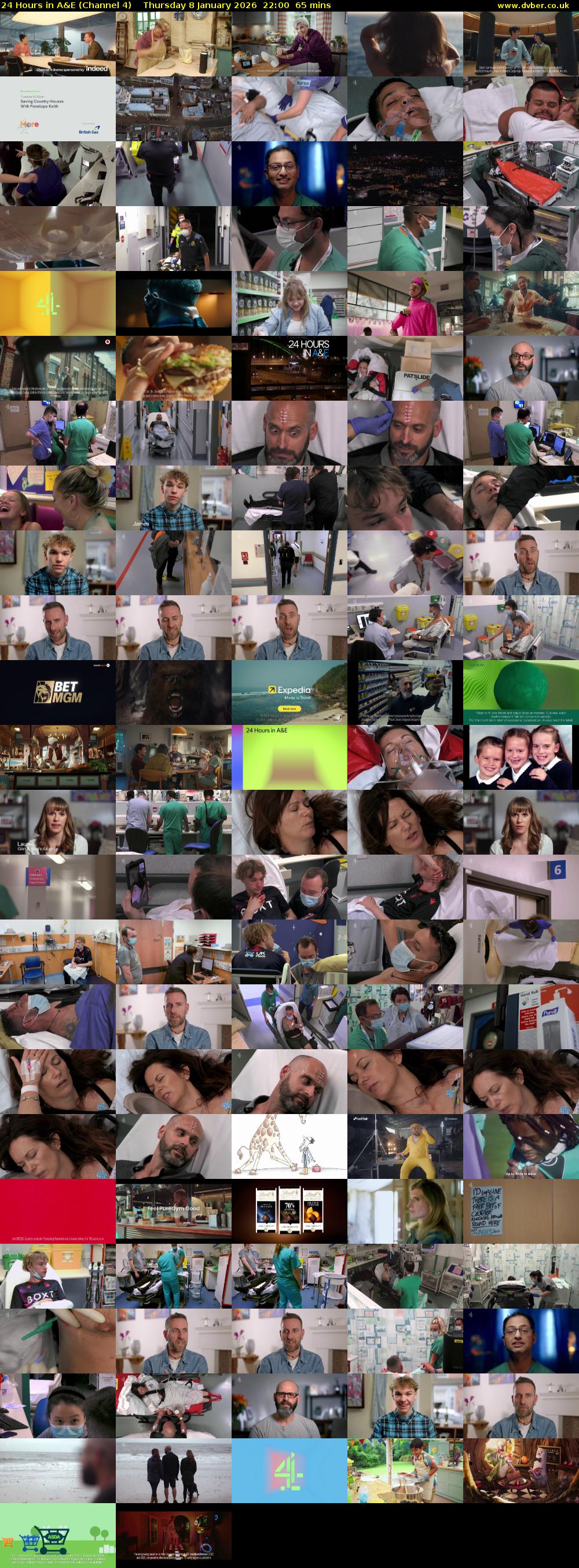 24 Hours in A&E (Channel 4) Thursday 8 January 2026 22:00 - 23:05