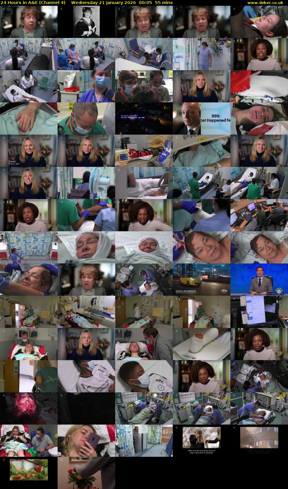 24 Hours in A&E (Channel 4) Wednesday 21 January 2026 00:05 - 01:00