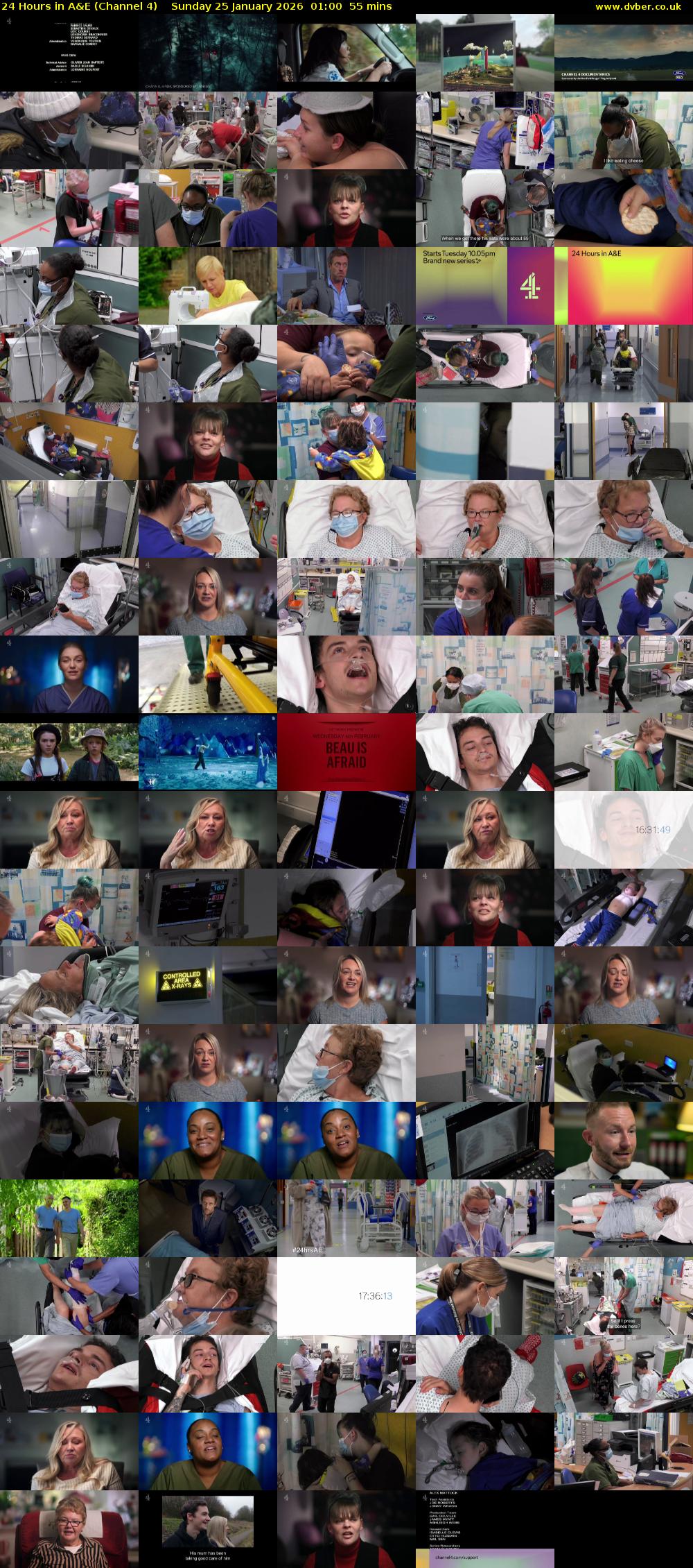24 Hours in A&E (Channel 4) Sunday 25 January 2026 01:00 - 01:55