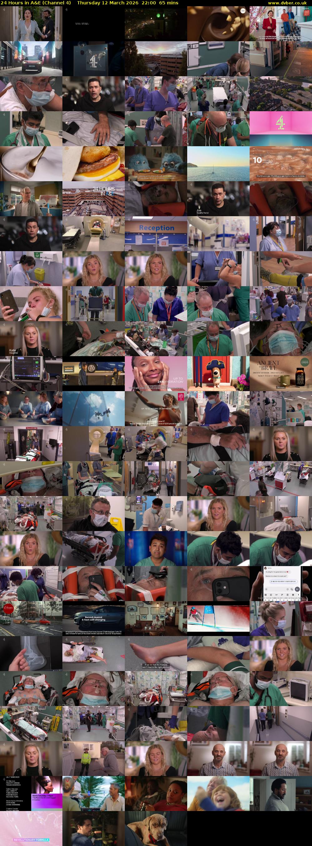 24 Hours in A&E (Channel 4) Thursday 12 March 2026 22:00 - 23:05
