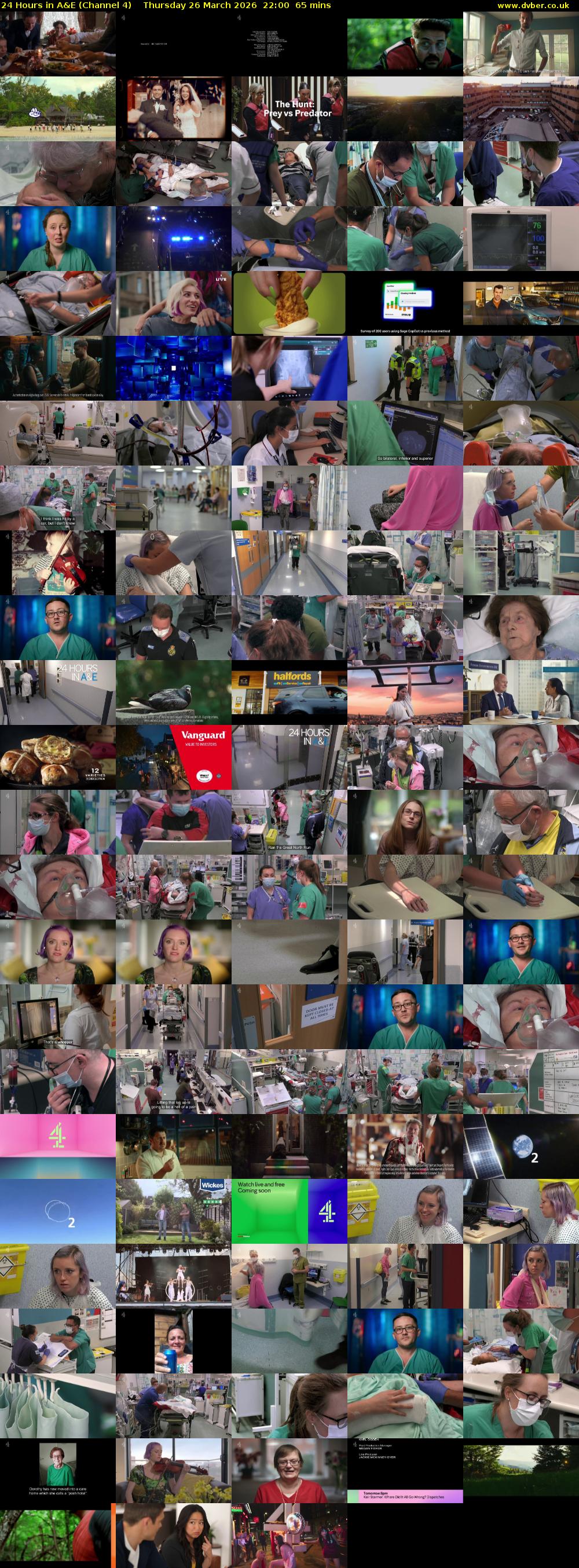 24 Hours in A&E (Channel 4) Thursday 26 March 2026 22:00 - 23:05
