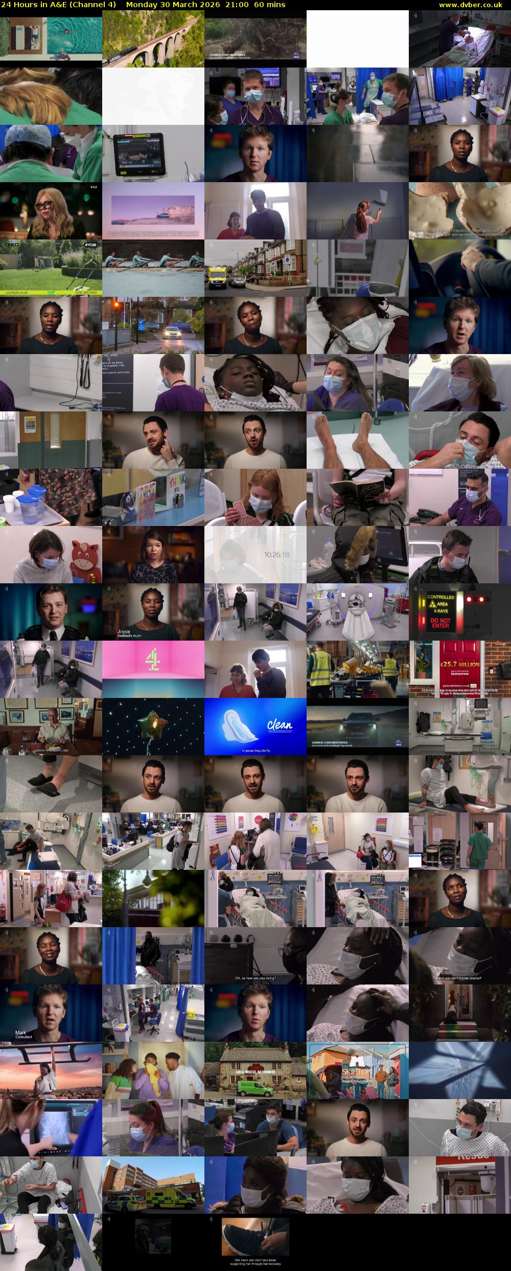 24 Hours in A&E (Channel 4) Monday 30 March 2026 21:00 - 22:00