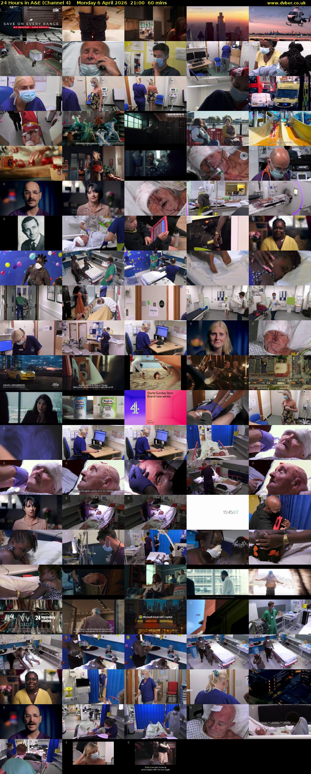 24 Hours in A&E (Channel 4) Monday 6 April 2026 21:00 - 22:00