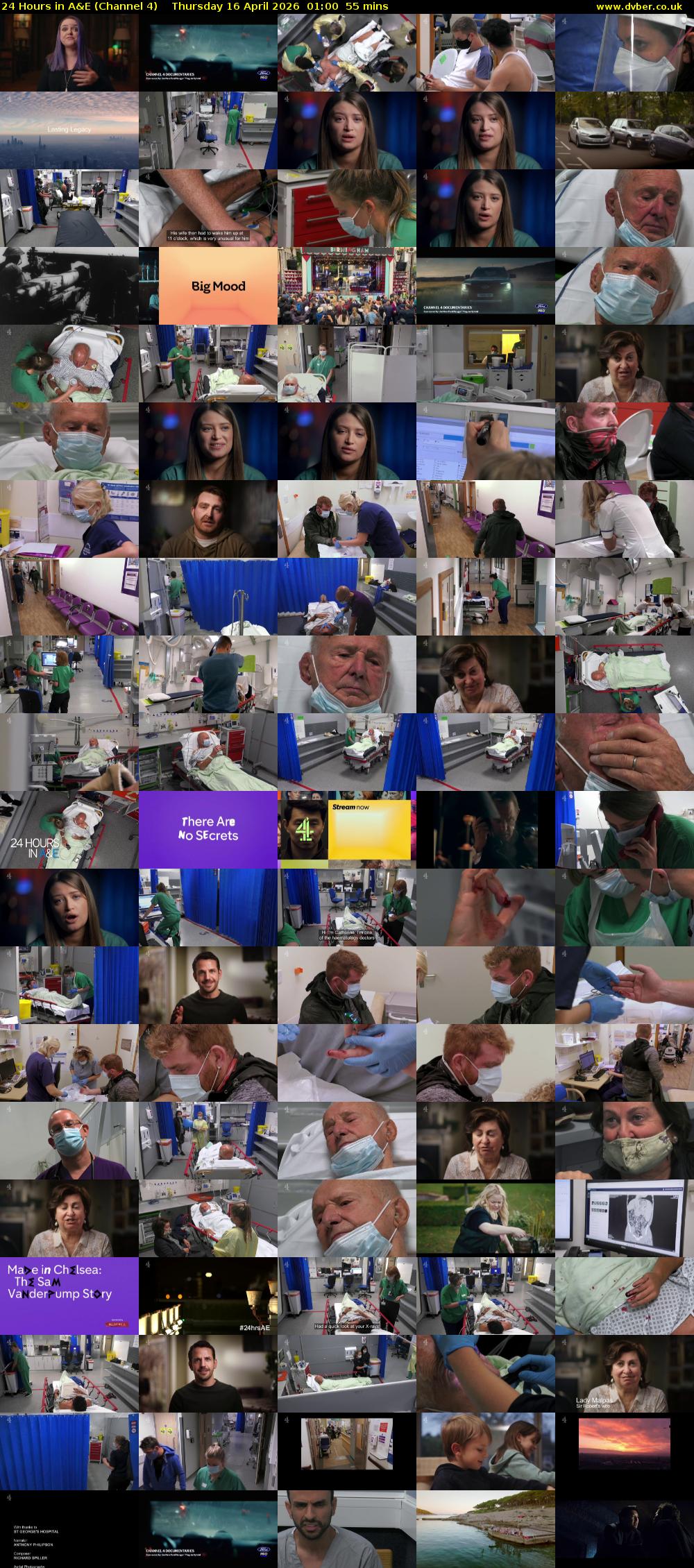 24 Hours in A&E (Channel 4) Thursday 16 April 2026 01:00 - 01:55
