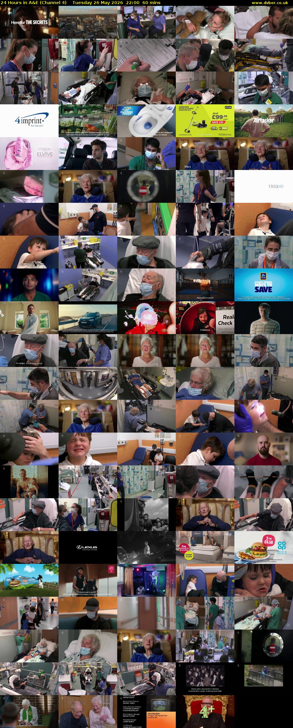 24 Hours in A&E (Channel 4) Tuesday 26 May 2026 22:00 - 23:00