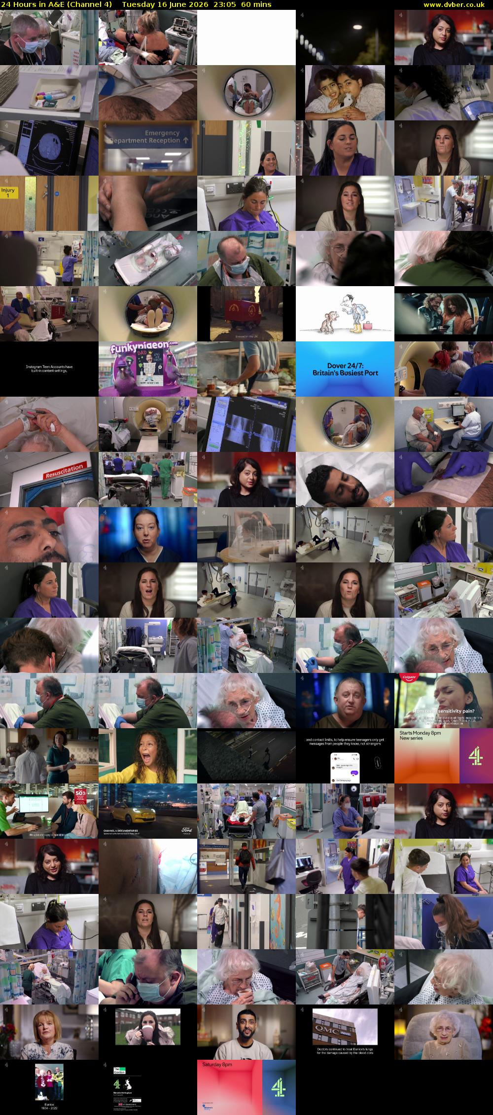 24 Hours in A&E (Channel 4) Tuesday 16 June 2026 23:05 - 00:05