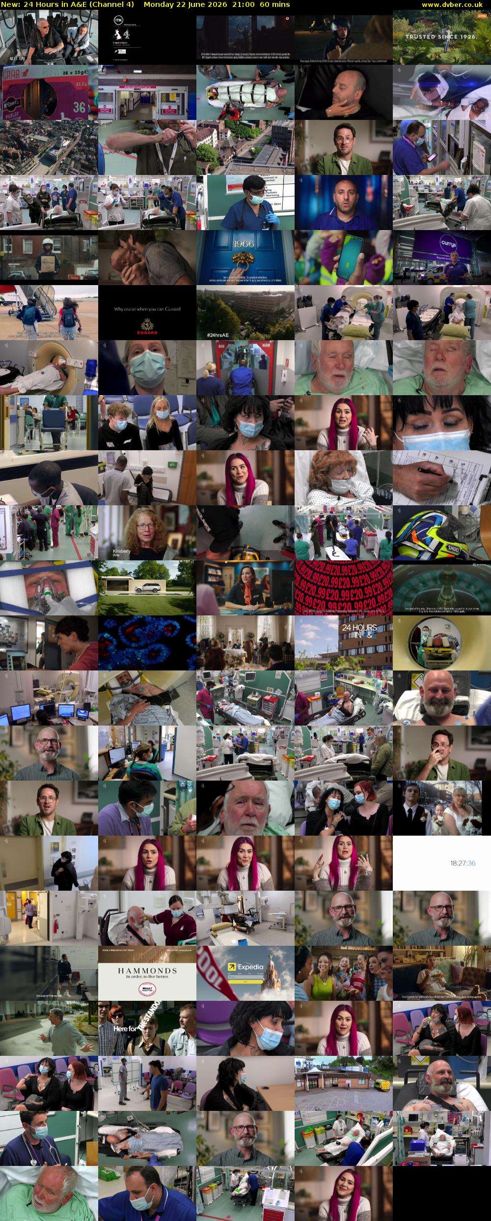 24 Hours in A&E (Channel 4) Monday 22 June 2026 21:00 - 22:00