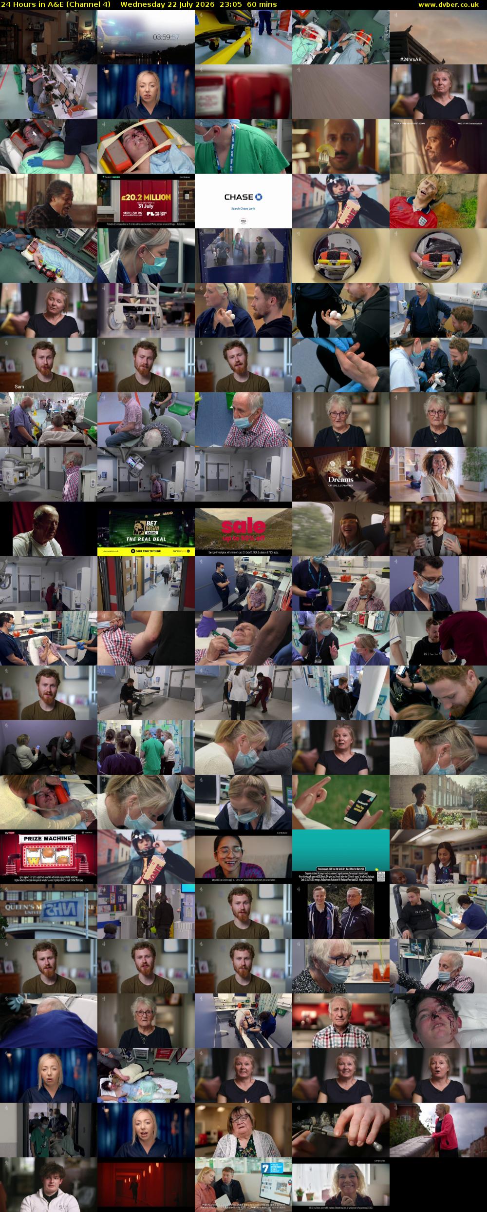 24 Hours in A&E (Channel 4) Wednesday 22 July 2026 23:05 - 00:05
