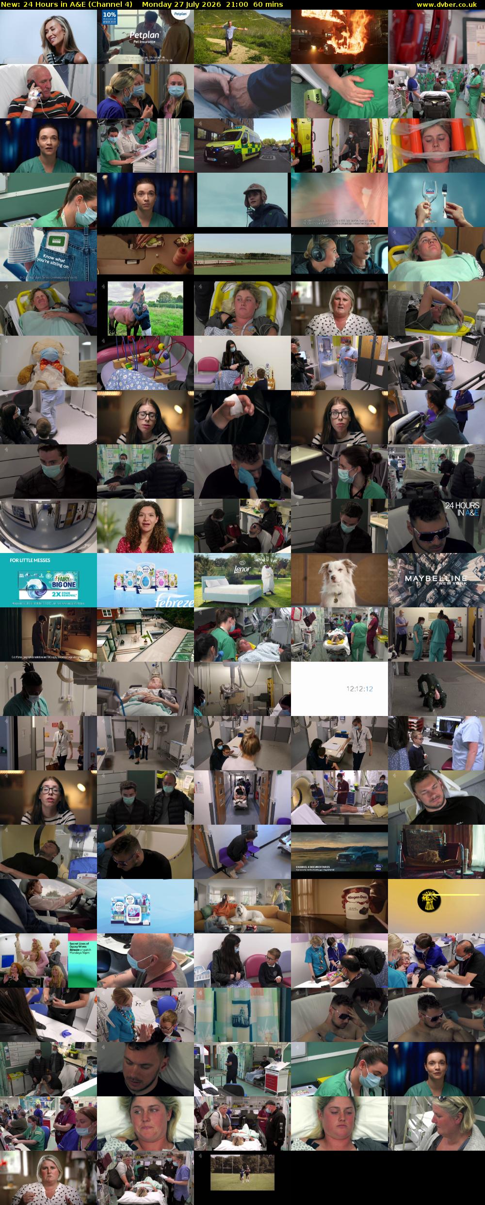 24 Hours in A&E (Channel 4) Monday 27 July 2026 21:00 - 22:00