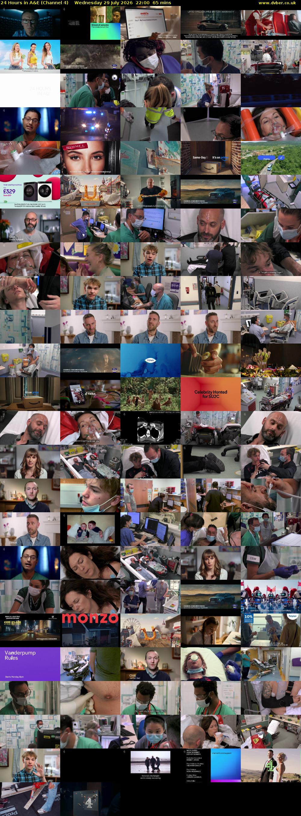 24 Hours in A&E (Channel 4) Wednesday 29 July 2026 22:00 - 23:05