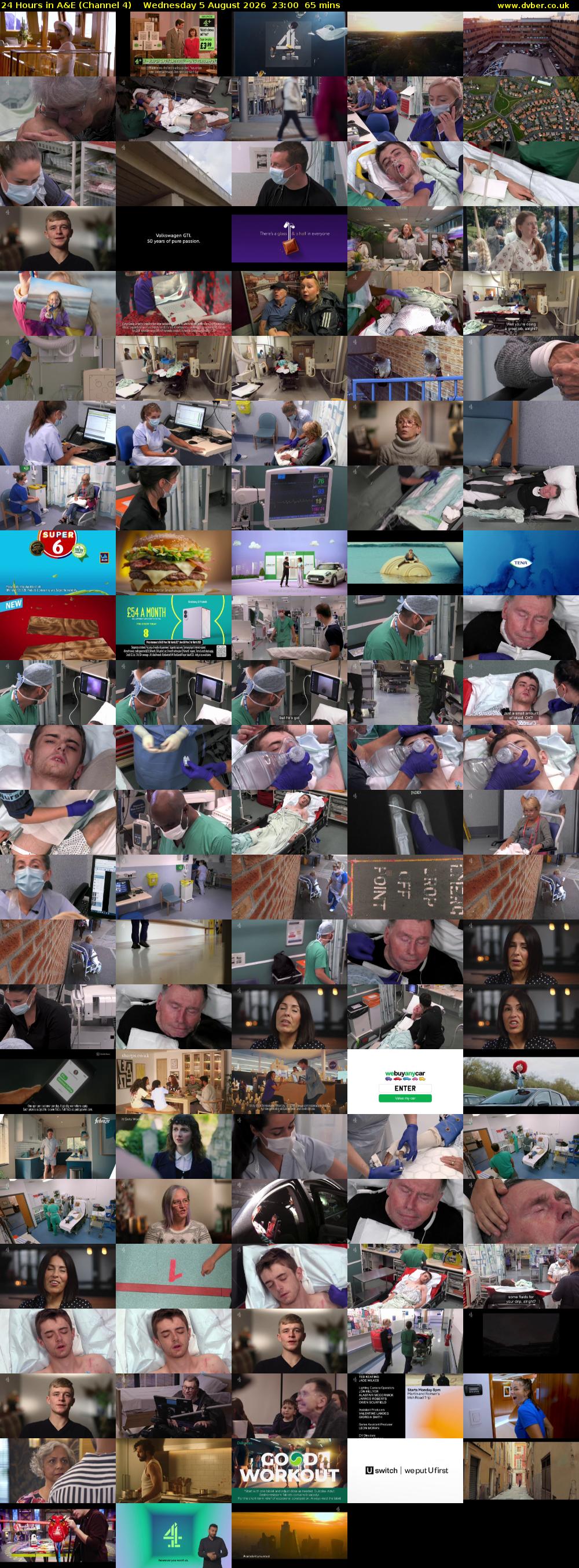 24 Hours in A&E (Channel 4) Wednesday 5 August 2026 23:00 - 00:05