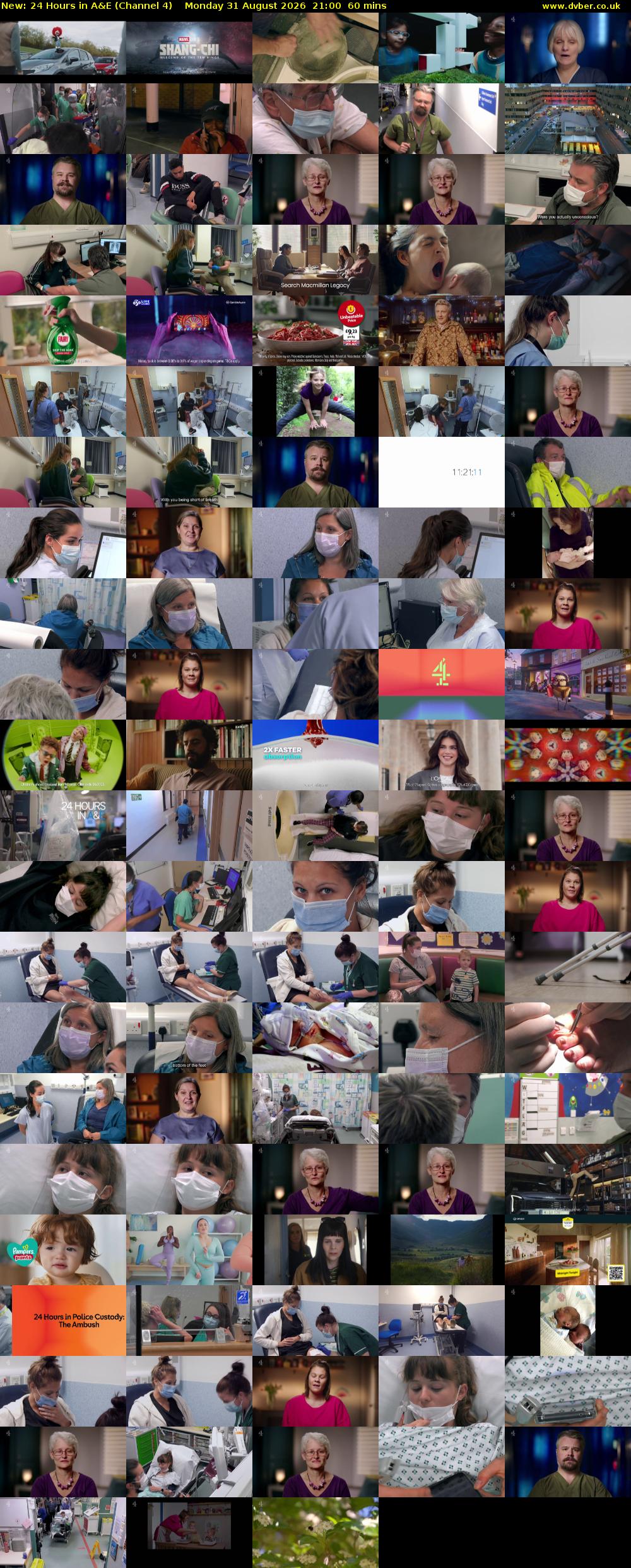 24 Hours in A&E (Channel 4) Monday 31 August 2026 21:00 - 22:00