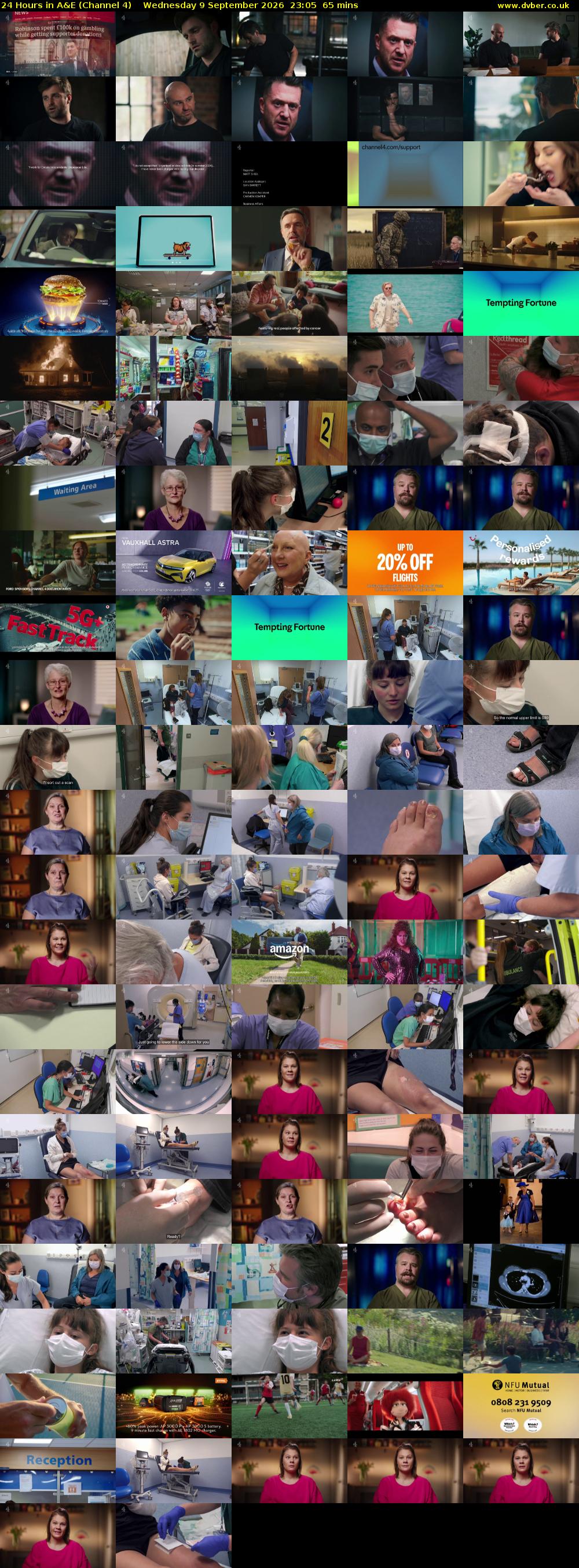 24 Hours in A&E (Channel 4) Wednesday 9 September 2026 23:05 - 00:10