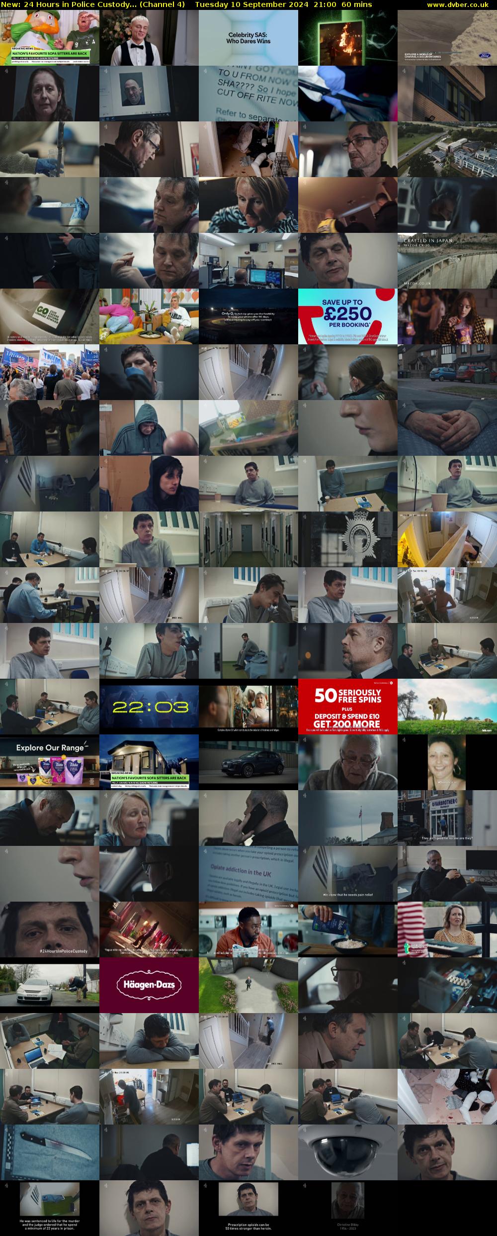 24 Hours in Police Custody... (Channel 4) Tuesday 10 September 2024 21:00 - 22:00